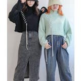 新作 手縫いステッチショートニットトップス ショートニット 秋冬【AW】 | aimoha | 詳細画像2