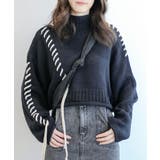 新作 手縫いステッチショートニットトップス ショートニット 秋冬【AW】 | aimoha | 詳細画像12