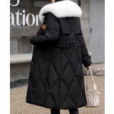 フェイクファーカラー付きベルト調整可能ロングダウンジャケット ロングコート | aimoha | 詳細画像10