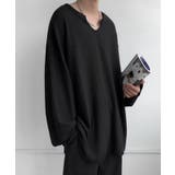モード系VネックロングカットソーTシャツ ロンT | aimoha men | 詳細画像5