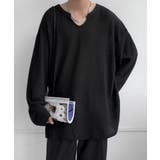 モード系VネックロングカットソーTシャツ ロンT | aimoha men | 詳細画像6