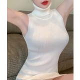 タートルネックニットノースリーブワンピース Jasmine Grandiflor… | aimoha  | 詳細画像4 