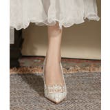 パールツイードハイヒールパンプス 韓国ファッション セクシー | aimoha  | 詳細画像7 