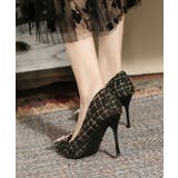 パールツイードハイヒールパンプス 韓国ファッション セクシー | aimoha  | 詳細画像8 