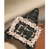 パールツイードハイヒールパンプス 韓国ファッション セクシー | aimoha  | 詳細画像12 