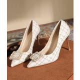 パールツイードハイヒールパンプス 韓国ファッション セクシー | aimoha  | 詳細画像6 