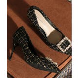 パールツイードハイヒールパンプス 韓国ファッション セクシー | aimoha  | 詳細画像2 