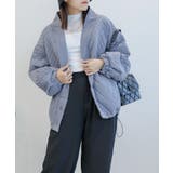 ブルー | 新色追加!ノーカラー 中綿 キルティング | aimoha