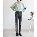 バックリボンデザインオーバーショートスウェット | aimoha  | 詳細画像8 