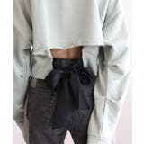 バックリボンデザインオーバーショートスウェット | aimoha  | 詳細画像19 