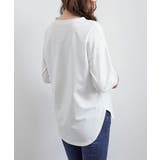 ホワイト | aimoha -select-/ゆったりシルエット シンプルロングTシャツ | aimoha 