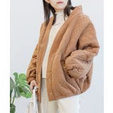 ブラウン | 新色追加!ノーカラー 中綿 キルティング | aimoha