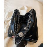 ブラック | チェーンショルダーバッグ Jasmine Grandiflorum | aimoha