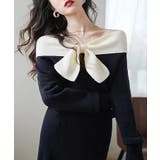 ブラック | リボンニットプルオーバー Jasmine Grandiflorum【AW】 | aimoha 