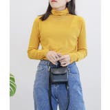 イエロー | aimoha  select ハイネックニットトップス | aimoha 