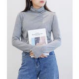 グレー | aimoha  select ハイネックニットトップス | aimoha 