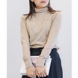 キャメル | aimoha  select ハイネックニットトップス | aimoha 