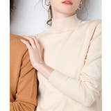 ベージュ | aimoha -select-/セミハイネックニットトップス【AW】 | aimoha 