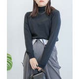 ブラック | aimoha -select-/セミハイネックニットトップス【AW】 | aimoha 