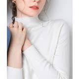 ホワイト | aimoha -select-/セミハイネックニットトップス【AW】 | aimoha 