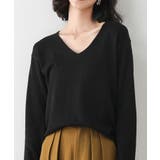 ブラック | aimoha -select-/ベーシックVネックニットトップス【AW】 | aimoha