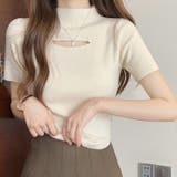 カットデザインニット 韓国ファッション ハイウエスト | aimoha | 詳細画像1
