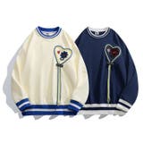 HOOK  original  レトロ調花刺繍ハート紐デザインスウェット【AW】 | HOOK | 詳細画像1 