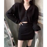 ブラック | Vネック ニット セットアップ | aimoha