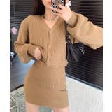 Vネック ニット セットアップ | aimoha | 詳細画像2