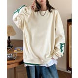 ベージュ | 【genxder】ユニセックスパッチワークスウェット  | aimoha 