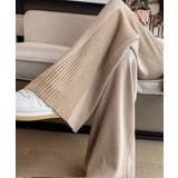 サイドストライプニットパンツ ワイドパンツ | aimoha  | 詳細画像5 