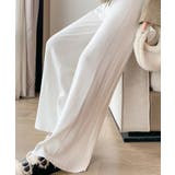 オフホワイト | サイドストライプニットパンツ ワイドパンツ | aimoha 