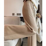 サイドストライプニットパンツ ワイドパンツ | aimoha  | 詳細画像4 