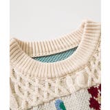 古着風 レトロ調メキシコパッチワーク模様ニット風スウェット【AW】 | HOOK | 詳細画像12 