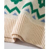 古着風 レトロ調メキシコパッチワーク模様ニット風スウェット【AW】 | HOOK | 詳細画像11 