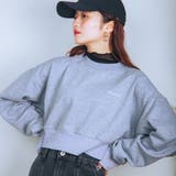 ダークグレー | バックリボンデザインオーバーショートスウェット | aimoha 