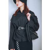 ブラック | 3WAY袖取り外しオーバーシャツ袖リボンデザイン ロングシャツ 羽織 | aimoha