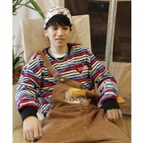 溶けるハート刺繍カラフルボーダー長袖tシャツ | HOOK | 詳細画像3