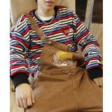 溶けるハート刺繍カラフルボーダー長袖tシャツ | HOOK | 詳細画像2