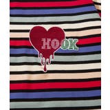 溶けるハート刺繍カラフルボーダー長袖tシャツ | HOOK | 詳細画像15