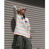 溶けるハート刺繍カラフルボーダー長袖tシャツ | HOOK | 詳細画像11