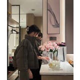 グレー | ミニ丈ドロップショルダーダウン 【AW】 | aimoha 