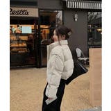 オフホワイト | ミニ丈ドロップショルダーダウン 【AW】 | aimoha 