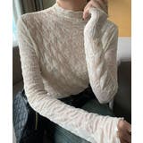 オフホワイト | シアー刺繍トップス | aimoha