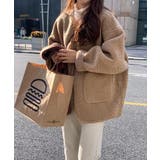 モカ | ゆったりボアトッパー ボアコート【AW】 | aimoha