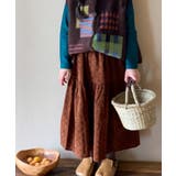 モカ | 韓国子供服 トート柄ロングスカート【AW】 | aimoha kids