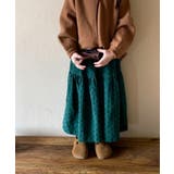 グリーン | 韓国子供服 トート柄ロングスカート【AW】 | aimoha kids