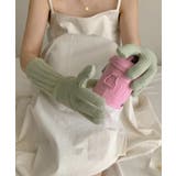 グリーン | 長めリブ手袋【AW】 | aimoha 