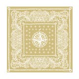 ベージュ | piratesペイズリー柄コットンバンダナハンカチ | HOOK