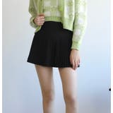 ブラック | ウエスト切り替えプリーツミニスカート Jasmine Grandiflorum | aimoha